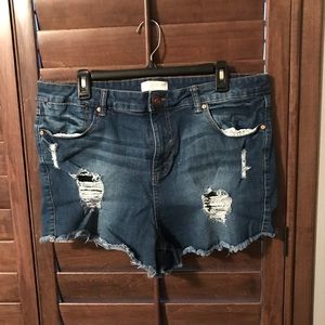 These are a nice pair of blue shorts.